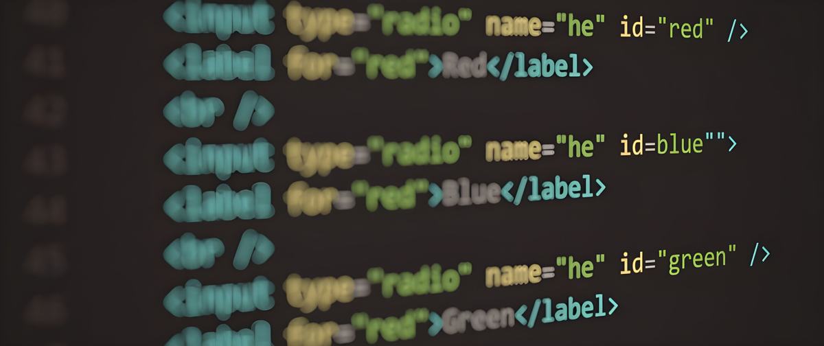 Gros plan sur du code HTML affiché à l’écran